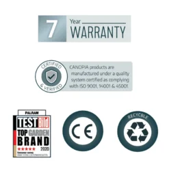 Toit De Terrasse 224x448cm En Aluminium Blanc Et Polycarbonate 6mm SIERRA - Canopia By Palram -Jardin Abri Boutique toit de terrasse 224x448cm en aluminium blanc et polycarbonate 6mm sierra palram 3