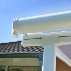 Toit De Terrasse 224x448cm En Aluminium Blanc Et Polycarbonate 6mm SIERRA - Canopia By Palram -Jardin Abri Boutique toit de terrasse 224x448cm en aluminium blanc et polycarbonate 6mm sierra palram 5