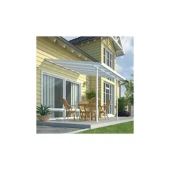 Terrasse Couverte 300x300cm En Aluminium Blanc Et Polycarbonate 8mm PATIO