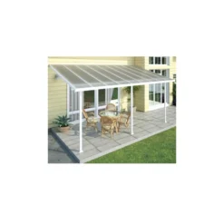 Toit De Terrasse 300x500cm En Alu Blanc Et Polycarbonate 8mm PATIO