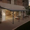 Toit De Terrasse 300x851cm En Aluminium Gris Et Polycarbonate 8mm FERIA - Canopia By Palram