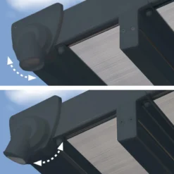 Toit De Terrasse 300x1340cm En Aluminium Gris Et Polycarbonate 8mm FERIA - Canopia By Palram -Jardin Abri Boutique toit de terrasse 3x1340m en aluminium gris et polycarbonate 8mm feria palram 4