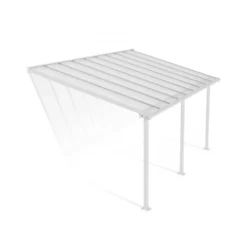 Toit De Terrasse En Aluminium Blanc 3x5,46m + PC 16mm Olympia - Palram - Canopia -Jardin Abri Boutique toit de terrasse en aluminium blanc 3x546m pc 16mm olympia palram 2