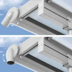 Toit De Terrasse En Aluminium Blanc 3x9,71m + PC 16mm Olympia - Palram - Canopia -Jardin Abri Boutique toit de terrasse en aluminium blanc 3x971m pc 16mm olympia palram 5