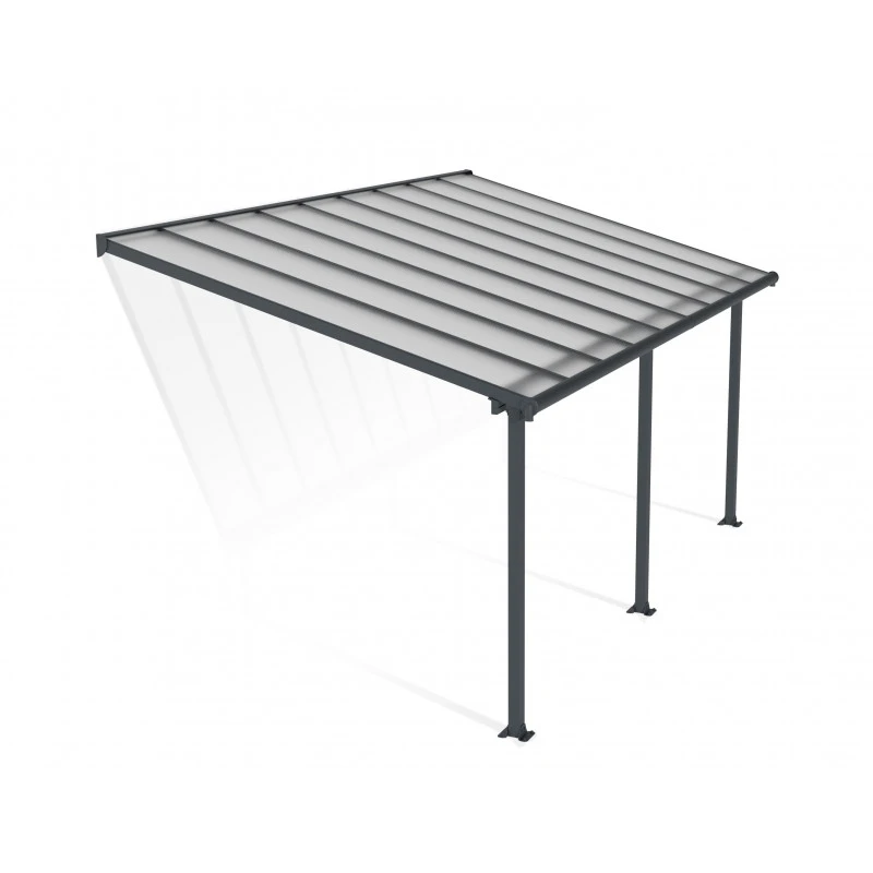 Toit De Terrasse En Aluminium Gris 3x5,46m + PC 16mm Olympia - Palram - Canopia 2 Toit De Terrasse En Aluminium Gris 3x5,46m + PC 16mm Olympia - Palram - Canopia – Image 2