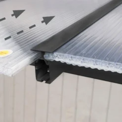 Toit De Terrasse En Aluminium Gris 3x6,10m + PC 16mm Olympia - Palram - Canopia -Jardin Abri Boutique toit de terrasse en aluminium gris 3x610m pc 16mm olympia palram 5