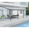 Toit De Terrasse En Aluminium Gris 3x7,30m + PC 16mm Olympia - Palram - Canopia