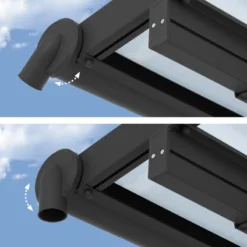 Toit De Terrasse En Aluminium Gris 3x9,15m + PC 16mm Olympia - Palram - Canopia -Jardin Abri Boutique toit de terrasse en aluminium gris 3x915m pc 16mm olympia palram 3