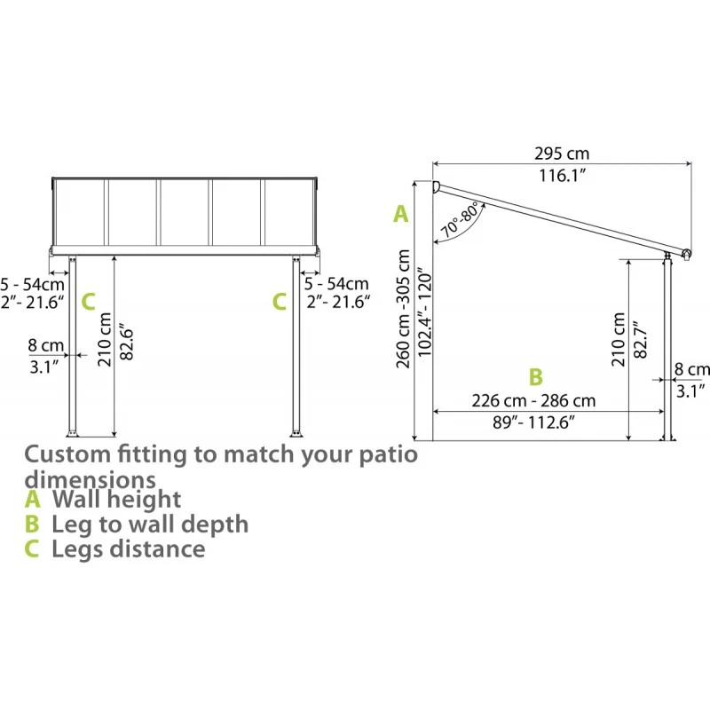 Toit De Terrasse En Aluminium Gris 3x9,71m + PC 16mm Olympia - Palram - Canopia 6 Toit De Terrasse En Aluminium Gris 3x9,71m + PC 16mm Olympia - Palram - Canopia – Image 6