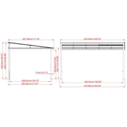 Tonnelle Adossée St. Barth 424x296cm En Aluminium Et Polycarbonate 8mm - SOJAG -Jardin Abri Boutique tonnelle adossee st barth 424x296cm en aluminium et polycarbonate 8mm sojag 5