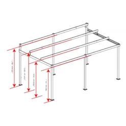 Tonnelle Adossée St. Barth 484x363cm En Aluminium Et Polycarbonate 8mm - SOJAG -Jardin Abri Boutique tonnelle adossee st barth 484x363cm en aluminium et polycarbonate 8mm sojag 5