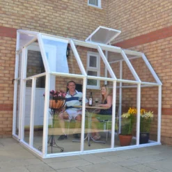 Véranda En PVC Et Polycarbonate Transparent 200x262cm Sun Room - Canopia By Palram -Jardin Abri Boutique veranda 200x262cm en resine de pvc et polycarbonate rion sun room 2