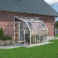 Véranda En PVC Et Polycarbonate Transparent 200x262cm Sun Room - Canopia By Palram -Jardin Abri Boutique veranda 200x262cm en resine de pvc et polycarbonate rion sun room 3