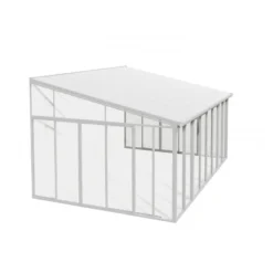 Véranda 400x425cm En Alu Blanc Et Polycarbonate 8mm Sanremo - Palram - Canopia -Jardin Abri Boutique veranda 400x425cm en alu blanc et polycarbonate 8mm sanremo palram 2