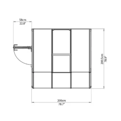 Véranda En PVC Et Polycarbonate Transparent 200x200cm Sun Room - Canopia By Palram -Jardin Abri Boutique veranda en pvc et polycarbonate transparent 200x200cm sun room rion 5