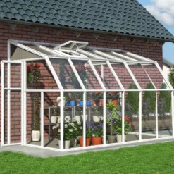 Véranda En PVC Et Polycarbonate Transparent 200x386cm Sun Room - Canopia By Palram