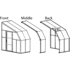 Véranda En PVC Et Polycarbonate Transparent 200x448cm Sun Room - Canopia By Palram -Jardin Abri Boutique veranda en pvc et polycarbonate transparent 200x448cm sun room rion 5
