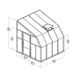 Véranda En PVC Et Polycarbonate Transparent 258x260cm Sun Room - Canopia By Palram -Jardin Abri Boutique veranda en pvc et polycarbonate transparent 258x260cm sun room rion 5