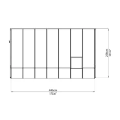 Véranda En PVC Et Polycarbonate Transparent 258x446cm Sun Room - Canopia By Palram -Jardin Abri Boutique veranda en pvc et polycarbonate transparent 258x446cm sun room rion 5