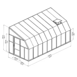 Véranda En PVC Et Polycarbonate Transparent 258x570cm Sun Room - Canopia By Palram -Jardin Abri Boutique veranda en pvc et polycarbonate transparent 258x570cm sun room rion 4