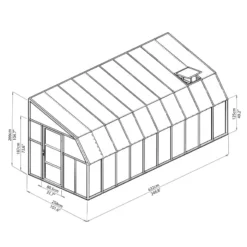 Véranda En PVC Et Polycarbonate Transparent 258x632cm Sun Room - Canopia By Palram -Jardin Abri Boutique veranda en pvc et polycarbonate transparent 258x632cm sun room rion 4