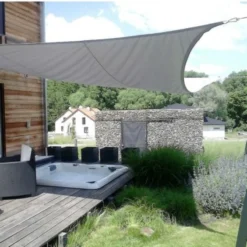 Voile D'ombrage Rectangle Coolfit 500x300cm Anthracite – NESLING -Jardin Abri Boutique voile d ombrage rectangle coolfit 500x300cm anthracite nesling 2