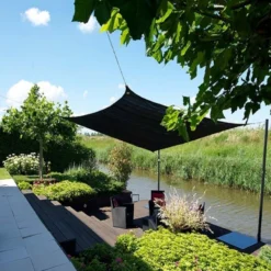 Voile D'ombrage Rectangle Coolfit 500x300cm Noir – NESLING