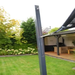 Voile D'ombrage Triangle Coolfit 500x500x500cm Anthracite - NESLING -Jardin Abri Boutique voile d ombrage triangle coolfit 500x500x500cm anthracite nesling 2